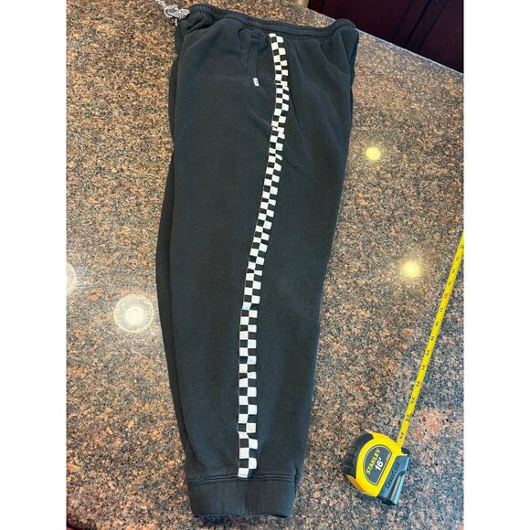 Vans Other - Vans Black Joggers with Checkered Stripe Down Leg Size S